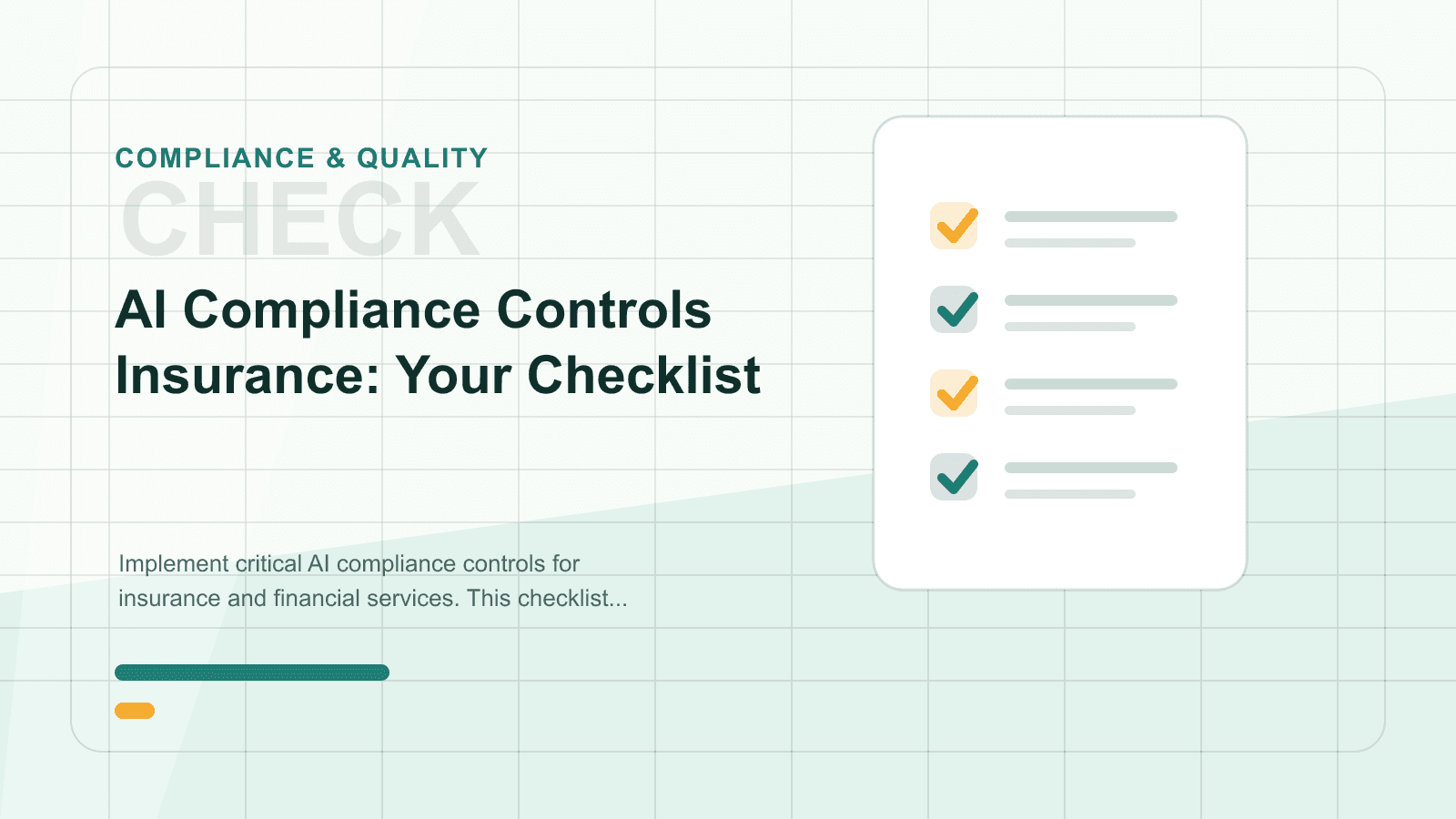AI Compliance Controls Insurance: Your Checklist