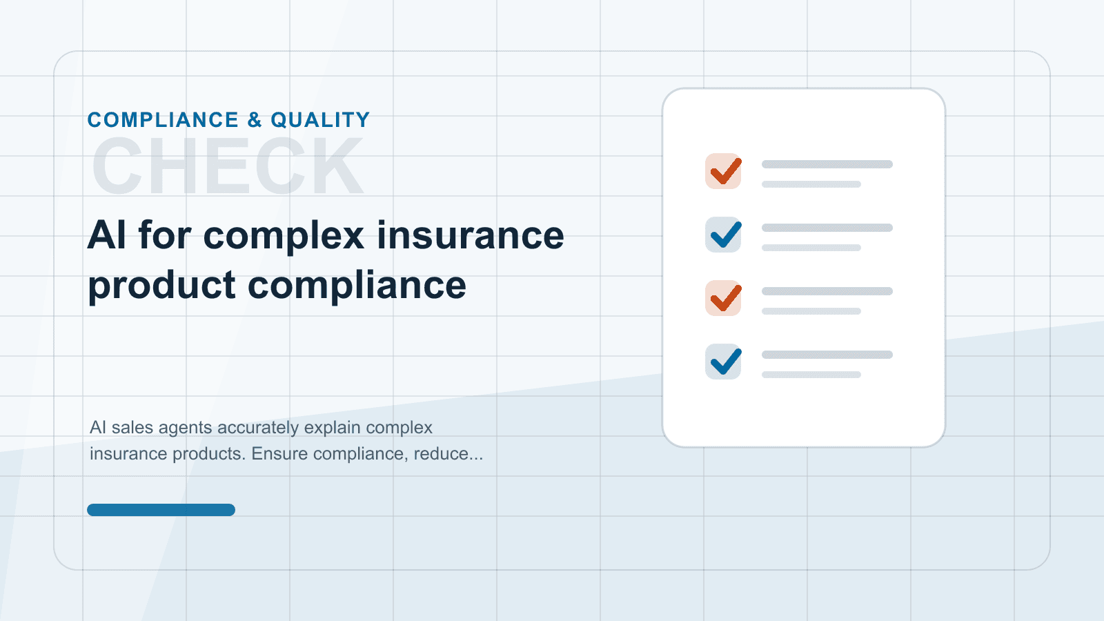 AI for complex insurance product compliance