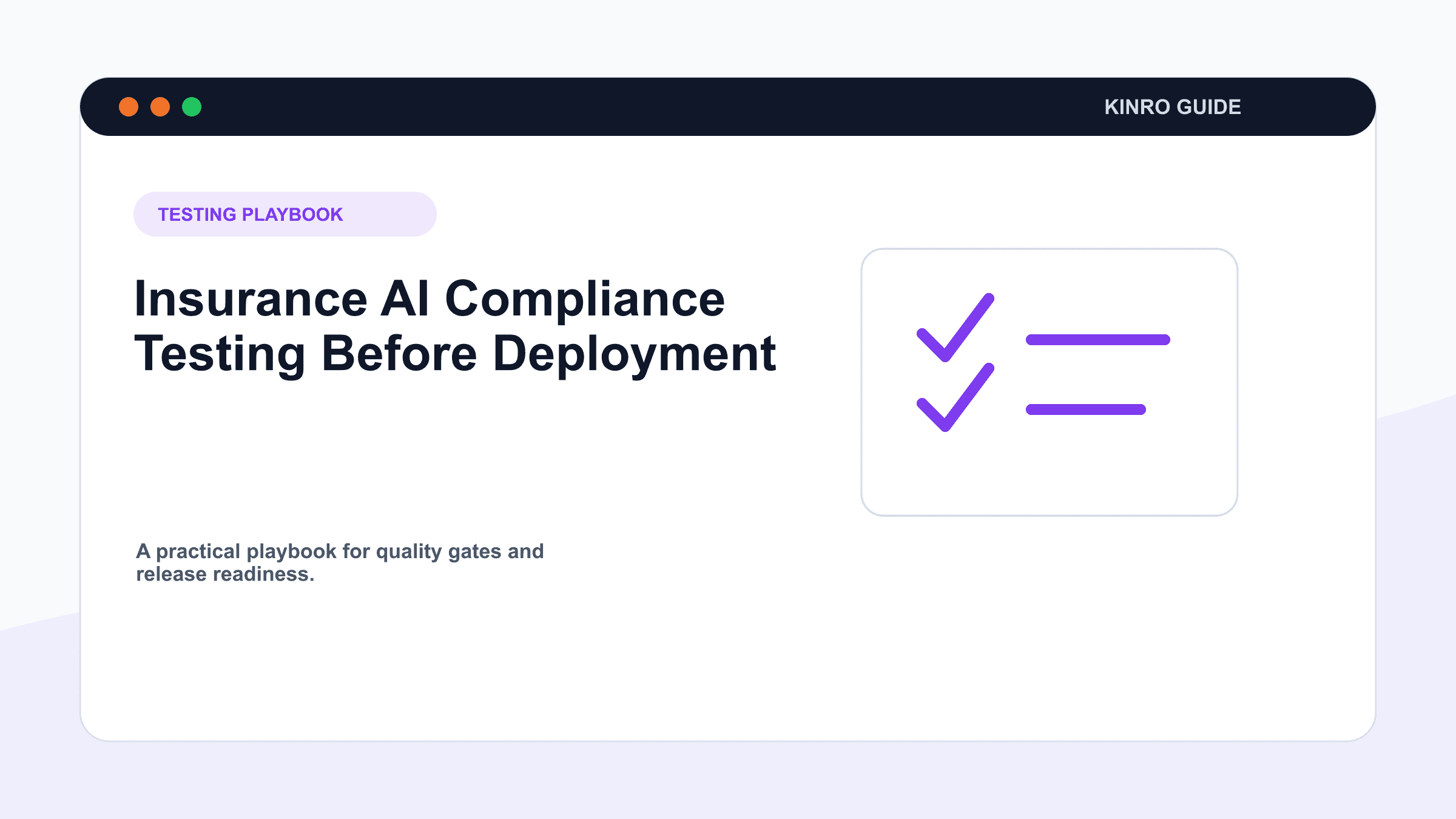 Insurance AI Compliance Testing: Pre-Deployment Playbook