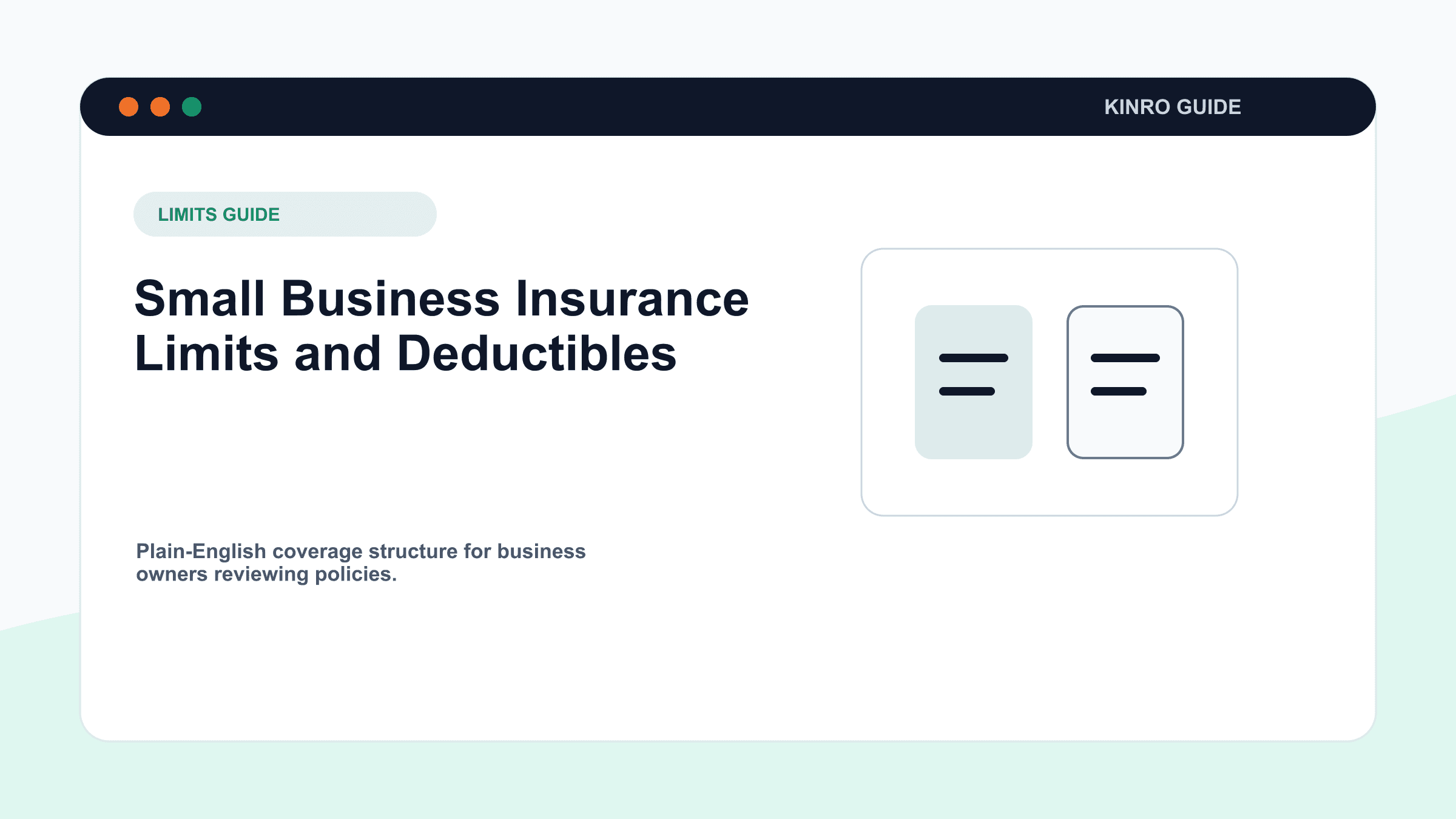Small Business Insurance Limits and Deductibles