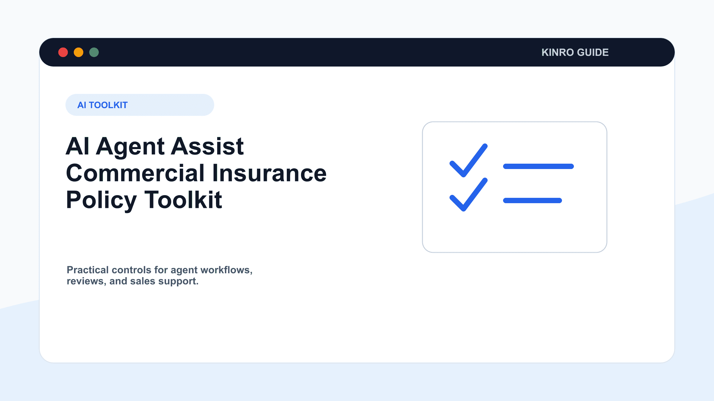 AI Agent Assist Commercial Insurance: Policy Toolkit
