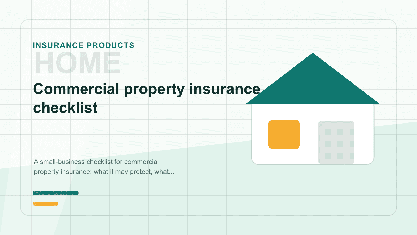 Commercial property insurance checklist