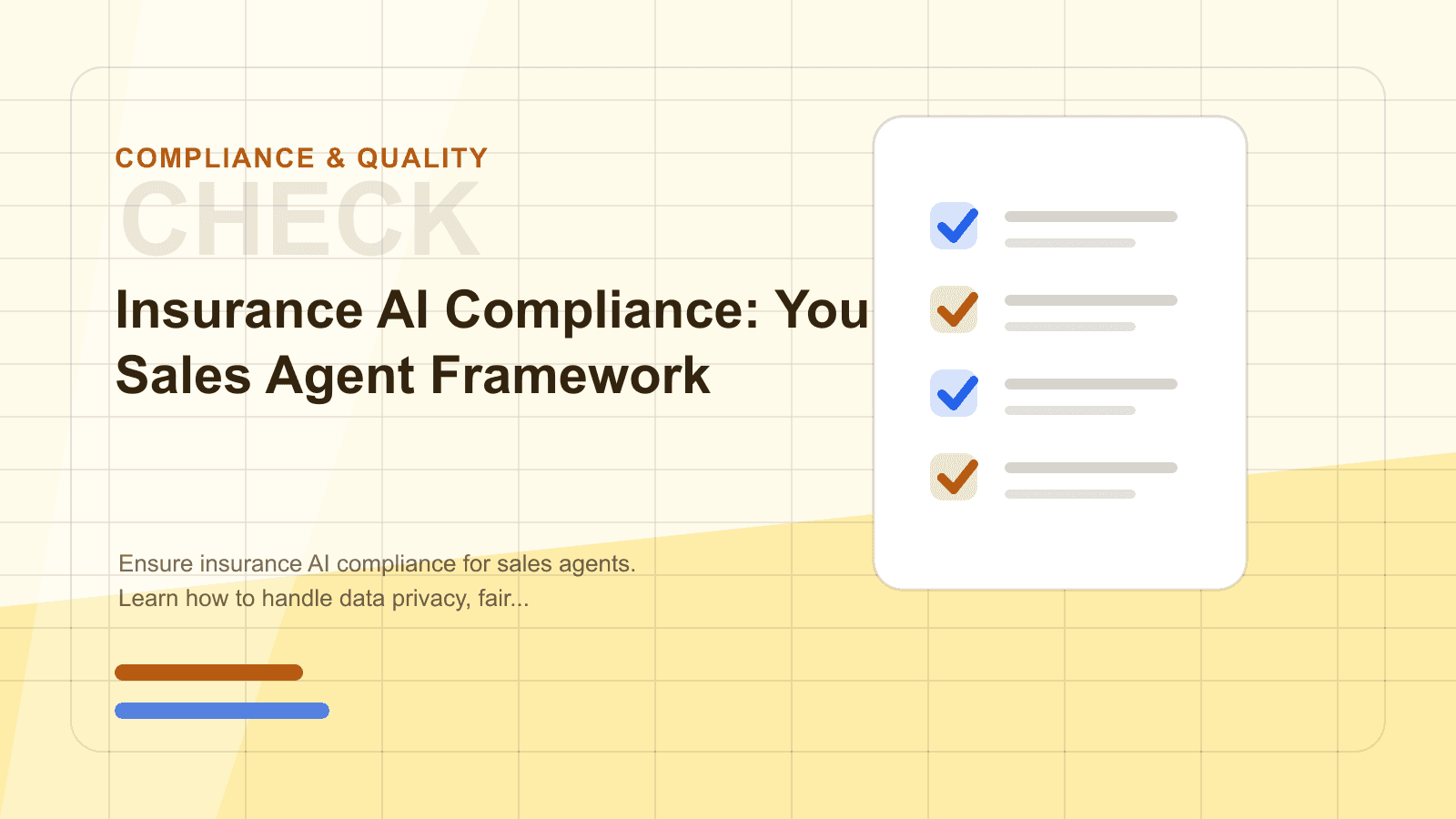 Insurance AI Compliance: Your Sales Agent Framework